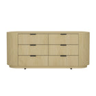 Manhattan Comfort Olivia Modern 71" Dresser in Natural Oak (6-Drawer)