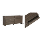 Manhattan Comfort Linda Modern 72" Dresser in Walnut Brown (6-Drawer)