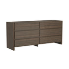 Manhattan Comfort Linda Modern 72" Dresser in Walnut Brown (6-Drawer)