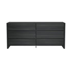 Manhattan Comfort Linda Modern 72" Dresser in Charcoal Gray (6-Drawer)