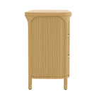 Manhattan Comfort Park Contemporary 68" Solid Wood Dresser in Natural (6-Drawer)