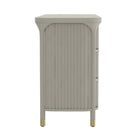 Manhattan Comfort Park Contemporary 68" Solid Wood Dresser in Gray (6-Drawer)