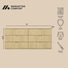 Manhattan Comfort Clive Mid-Century Modern 72" Dresser in Natural Oak and Gold (6-Drawer)