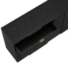 Manhattan Comfort Clive Mid-Century Modern 72" Dresser in Black and Gold (6-Drawer)