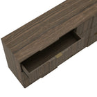 Manhattan Comfort Clive Mid-Century Modern 72" Dresser in Walnut Brown and Gold (6-Drawer)