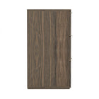 Manhattan Comfort Clive Mid-Century Modern 72" Dresser in Walnut Brown and Gold (6-Drawer)