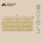 Manhattan Comfort Clive Mid-Century Modern 72" Dresser in Natural Oak (6-Drawer)