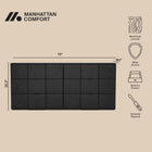 Manhattan Comfort Clive Mid-Century Modern 72" Dresser in Black (6-Drawer)