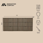 Manhattan Comfort Clive Mid-Century Modern 72" Dresser in Walnut (6-Drawer)