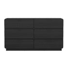 Manhattan Comfort Chrystie Contemporary Modern 60" Dresser in Black (6-Drawer)
