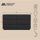 Manhattan Comfort Chrystie Contemporary Modern 60" Dresser in Black (6-Drawer)