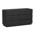 Manhattan Comfort Chrystie Contemporary Modern 60" Dresser in Black (6-Drawer)