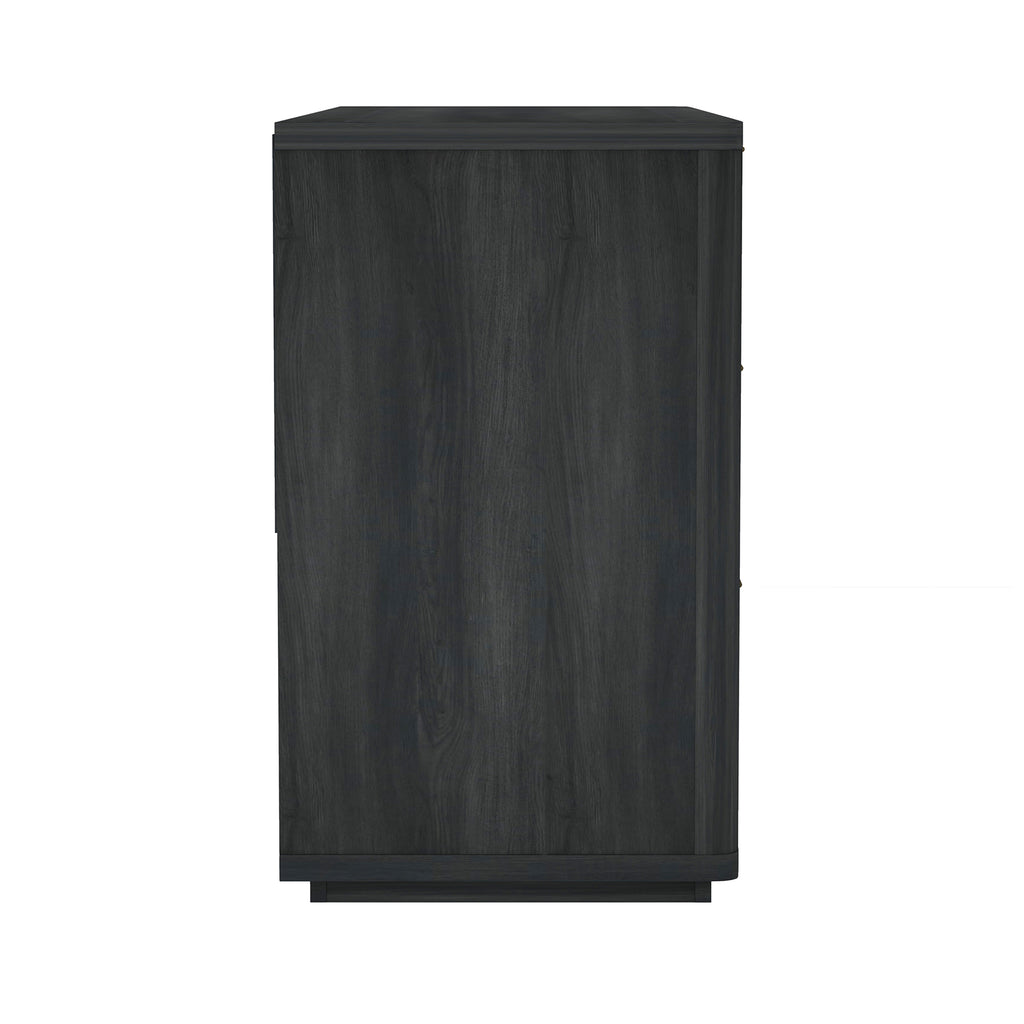 Manhattan Comfort Evalyn Modern 60" Dresser in Charcoal Gray (6-Drawer)
