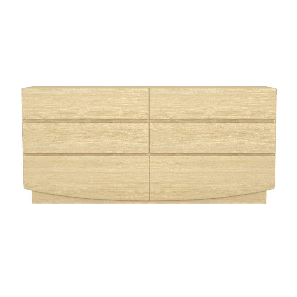 Manhattan Comfort Ardea Contemporary 72" Dresser in Natural Oak (6-Drawer)