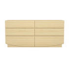 Manhattan Comfort Ardea Contemporary 72" Dresser in Natural Oak (6-Drawer)