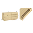 Manhattan Comfort Ardea Contemporary 72" Dresser in Natural Oak (6-Drawer)