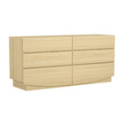 Manhattan Comfort Ardea Contemporary 72" Dresser in Natural Oak (6-Drawer)
