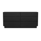 Manhattan Comfort Ardea Contemporary 72" Dresser in Black (6-Drawer)