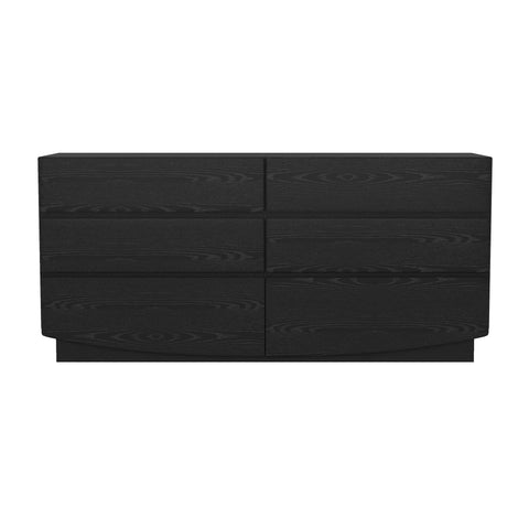 Manhattan Comfort Ardea Contemporary 72" Dresser in Black (6-Drawer)