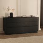 Manhattan Comfort Ardea Contemporary 72" Dresser in Black (6-Drawer)