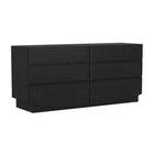 Manhattan Comfort Ardea Contemporary 72" Dresser in Black (6-Drawer)