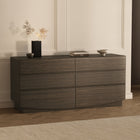 Manhattan Comfort Ardea Contemporary 72" Dresser in Walnut (6-Drawer)