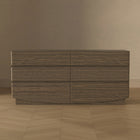 Manhattan Comfort Ardea Contemporary 72" Dresser in Walnut (6-Drawer)