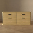 Manhattan Comfort Clifford Traditional Dresser in Natural Oak (6-Drawer)