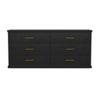 Manhattan Comfort Clifford Traditional Dresser in Black (6-Drawer)