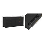 Manhattan Comfort Clifford Traditional Dresser in Black (6-Drawer)