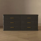 Manhattan Comfort Clifford Traditional Dresser in Black (6-Drawer)