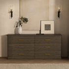 Manhattan Comfort Clifford Traditional Dresser in Walnut (6-Drawer)