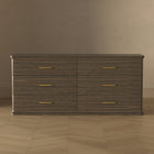 Manhattan Comfort Clifford Traditional Dresser in Walnut (6-Drawer)