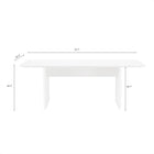 Manhattan Comfort Ella Modern 79" Dining Table in White
