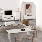Manhattan Comfort Ella Modern 79" Dining Table in White