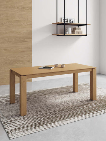 Manhattan Comfort Rockaway Modern Industry Chic 71" Dining Table in Natural