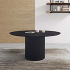 Manhattan Comfort Hathaway Modern Industry Chic 59" Round Dining Table in Black