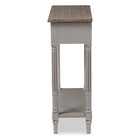 Baxton Studio Edouard French Provincial Style White Wash Distressed Wood and Grey Two-tone 1-drawer Console Table