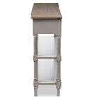Baxton Studio Edouard French Provincial Style White Wash Distressed Wood and Grey Two-tone 2-drawer Console Table
