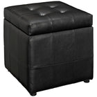 Modway Volt Storage Upholstered Vinyl Ottoman  
