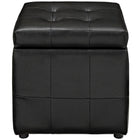 Modway Volt Storage Upholstered Vinyl Ottoman