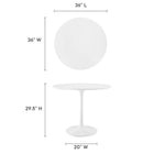 Modway Lippa 36" Round Wood Dining Table
