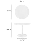 Modway Lippa 40" Round Wood Dining Table
