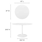 Modway Lippa 48" Round Wood Dining Table