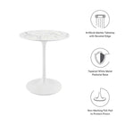Modway Lippa 28" Round Faux Marble Dining Table