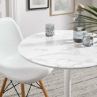 Modway Lippa 28" Round Faux Marble Dining Table