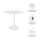 Modway Lippa 36" Round Faux Marble Dining Table