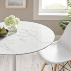 Modway Lippa 36" Round Faux Marble Dining Table