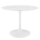 Modway Lippa 40" Round Faux Marble Dining Table  