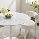 Modway Lippa 40" Round Faux Marble Dining Table